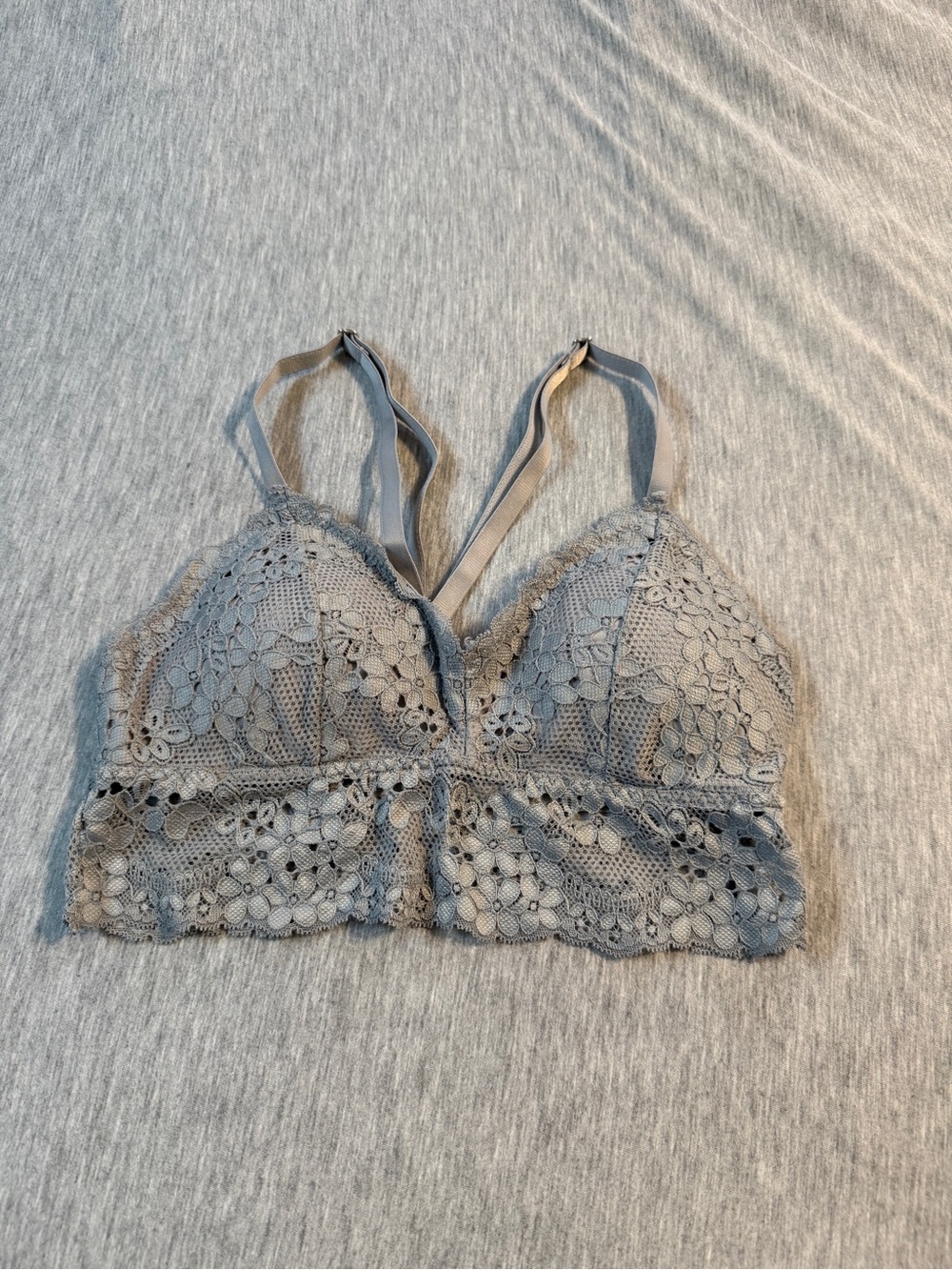 Forever 21 Gray Floral Lace Bralette